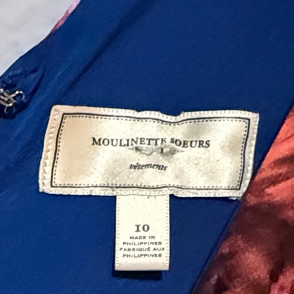 Anthropologie Moulinette Soeurs Blue Floral Midi Dress 10 - Picture 3 of 8